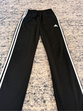 adidas Black Joggers with White Triple Stripes
